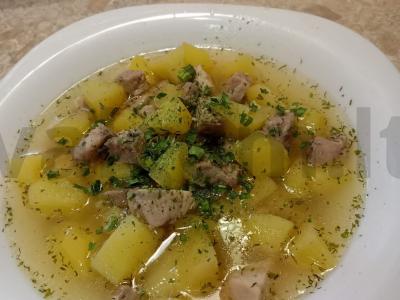 Troškinta bulvytė su kiauliena namuose pagrindine nuotrauka