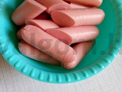 Kepti dešrelės tešloje Žingsnis 3