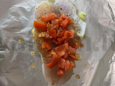 Tilapijos filė orkaitėje su daržovėmis Žingsnis 2