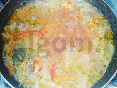 Vištienos širdelės pomidorų padaže su saldžiaisiais pipirais Žingsnis 11