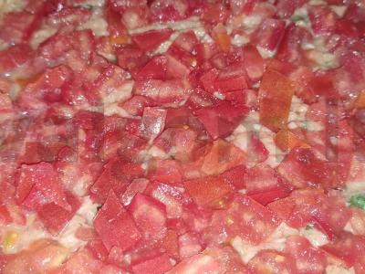 Sultinga apkepas su daržovėmis, sūriu ir faršu Žingsnis 5