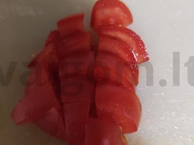 Aštrus žuvies sriuba su bulguru ir špinatais Žingsnis 2