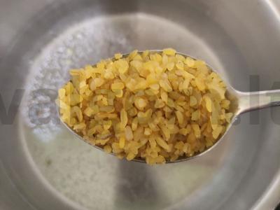 Aštrus žuvies sriuba su bulguru ir špinatais Žingsnis 3