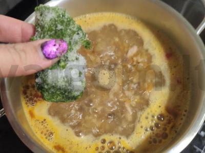 Aštrus žuvies sriuba su bulguru ir špinatais Žingsnis 4