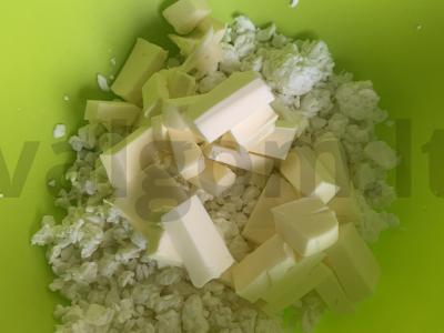 Varškės naminis sausainis Žingsnis 1