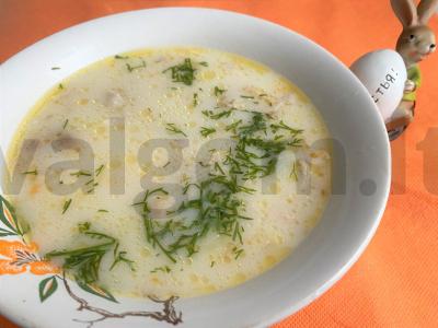Švelni grybų sriuba su sūriu Žingsnis 5