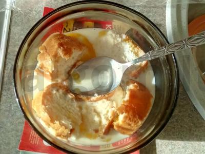 Namų skrudinta duona su pienu ir kiaušiniu Žingsnis 2