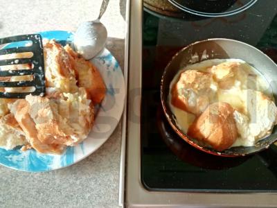 Namų skrudinta duona su pienu ir kiaušiniu Žingsnis 3