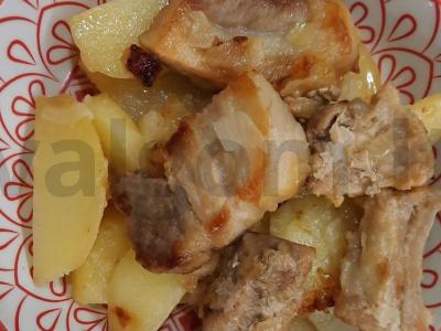 Kiaulienos krūtinėlė su bulvėmis ir svogūnais Žingsnis 9