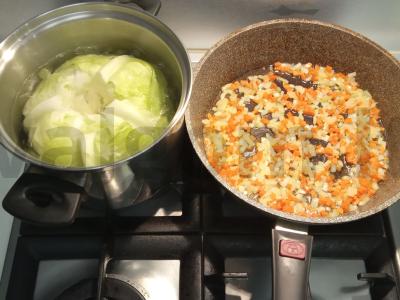 Kopūstai vaikų meniu Žingsnis 1