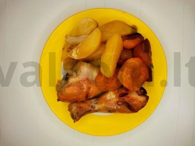 Sultinga vištienos blauzda su abrikosu pagrindine nuotrauka