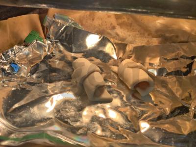 Žemės riešutų kruasanai su sirupu Žingsnis 7