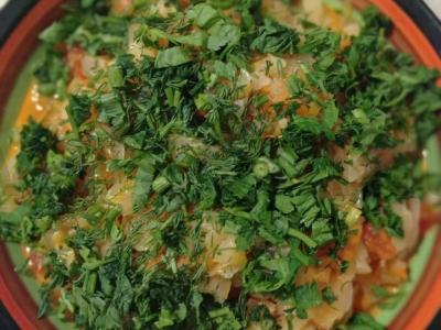 Kopūstai, troškinti su sūdytais pomidorais pagrindine nuotrauka