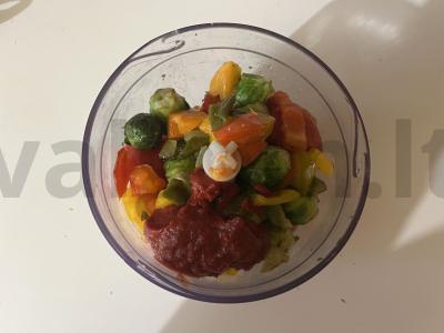 Mėsos padažas iš keptų daržovių Žingsnis 4