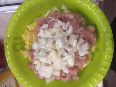 Mėsos pyragas su bulvėmis ruginių miltų Žingsnis 2