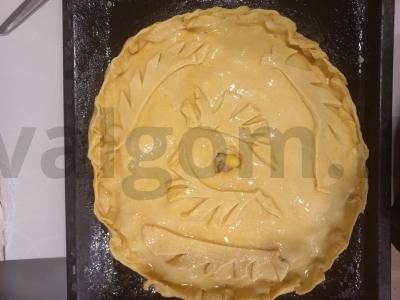 Mėsos pyragas su bulvėmis ruginių miltų Žingsnis 3