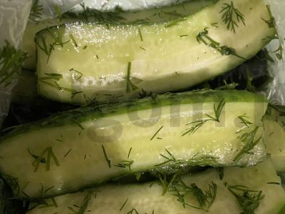 Sūdyti agurkai maišelyje pagrindine nuotrauka