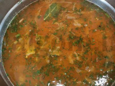 Šči su silke ir pomidorų pasta Žingsnis 8