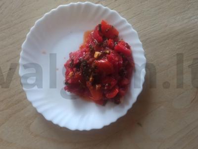 Namų padažas iš troškinio ir lečo pietums Žingsnis 3