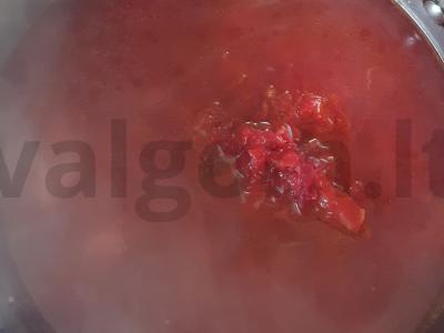 Greitas burokėlių sriubos receptas iš daržovių mišinio Žingsnis 6