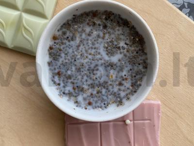 Čia pudingas su braškių šokoladu Žingsnis 2