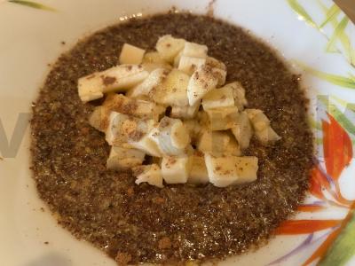 Lino košė su bananais ir cinamonu Žingsnis 4
