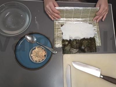Krabų „Unagi roll“ Žingsnis 2