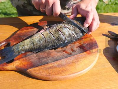 Džiovinta žuvis ant šiaudų krosnyje Žingsnis 2