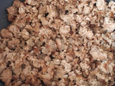 Blynai su mėsos ir kiaušinių įdaru Žingsnis 7