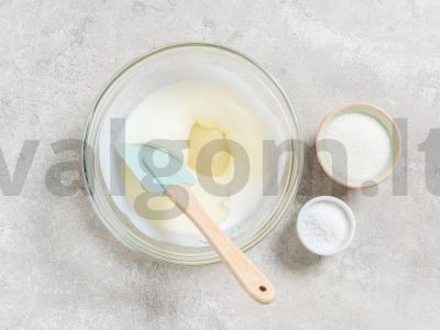 Pyragėliai „Pūkuoti“ Žingsnis 1