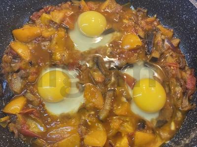 Kiaušiniai su baklažanais Žingsnis 5