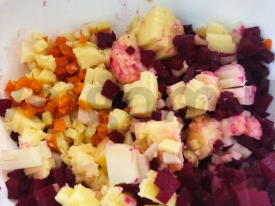 Rudens salotas-vinigretas Žingsnis 1