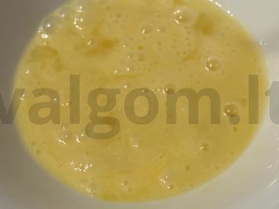 Namų sluoksniuota tešla „Brandus persikas“ Žingsnis 1