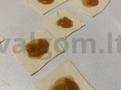 Namų sluoksniuota tešla „Brandus persikas“ Žingsnis 3