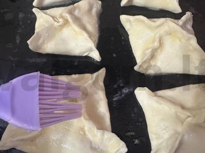 Namų sluoksniuota tešla „Brandus persikas“ Žingsnis 4