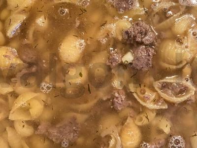 Makaronai su faršu ir šalotiniu svogūnu Žingsnis 4