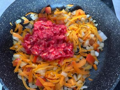 Bulguras su vištienos širdelėmis Žingsnis 4