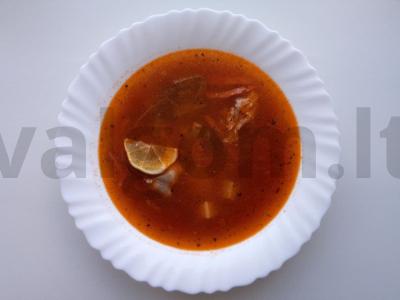 Skaniausia solianka su jautiena ir grietine pagrindine nuotrauka