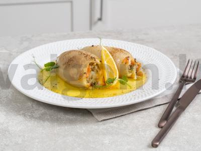 Kalmarai, įdaryti grybais, ryžiais ir sūriu orkaitėje pagrindine nuotrauka