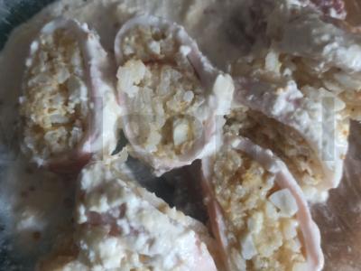 Įdaryti kalmarai vakarienei pagrindine nuotrauka