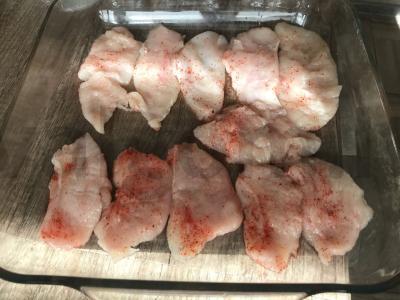 Vištienos filė po „Šventiniu“ apdaru Žingsnis 1