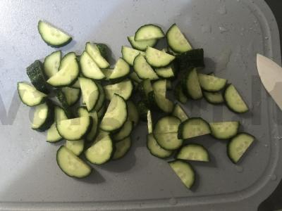 Salotas „Čempionas“ su varškės sūriu Žingsnis 1