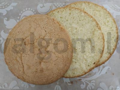 Biskvitinis tortas su tropiniais vaisiais Žingsnis 5