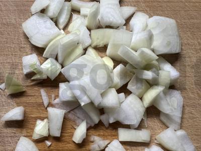 Vištienos širdelės prieskoniuose Žingsnis 1