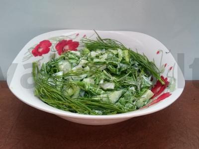 Salotas su agurkais, Pekino kopūstu ir krapais pagrindine nuotrauka