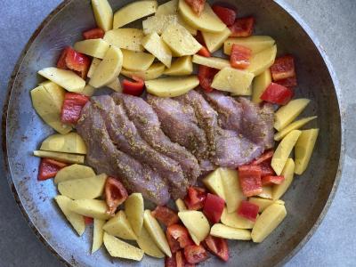 Indėnų krūtinėlė su bulvėmis orkaitėje Žingsnis 4