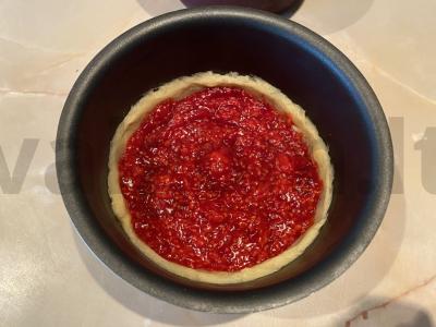 Smėlinė krepšelio su avietėmis Žingsnis 3