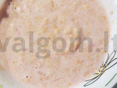 Varškės blynai su kvietiniais dribsniais Žingsnis 1