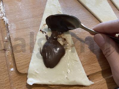 Kruasanas su šokoladiniu kremu Žingsnis 3
