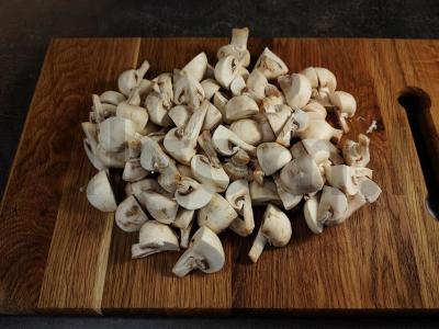 Atviras pyragas kišas su vištiena ir grybais Žingsnis 12